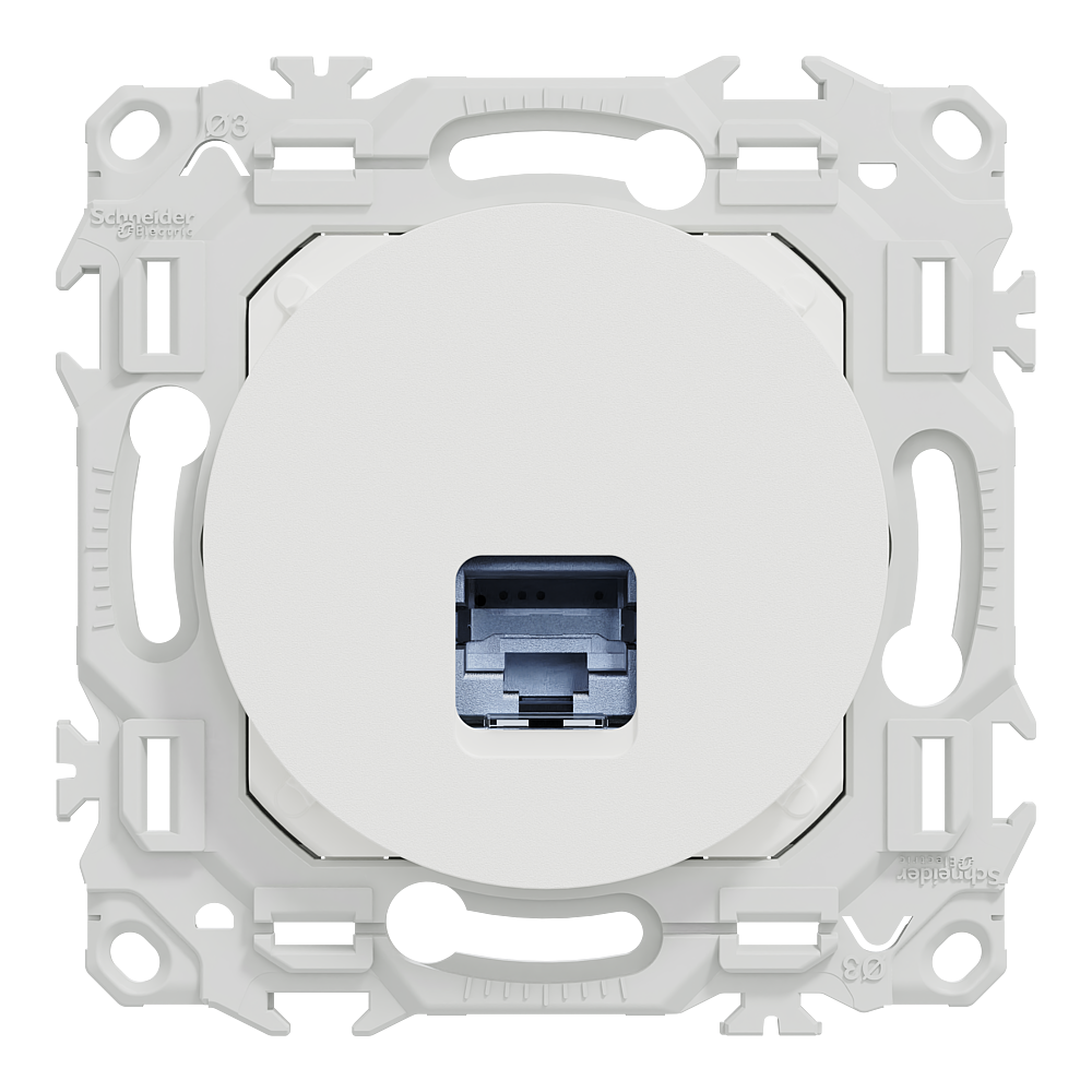 Odace prise RJ45 cat.6 STP blanc
